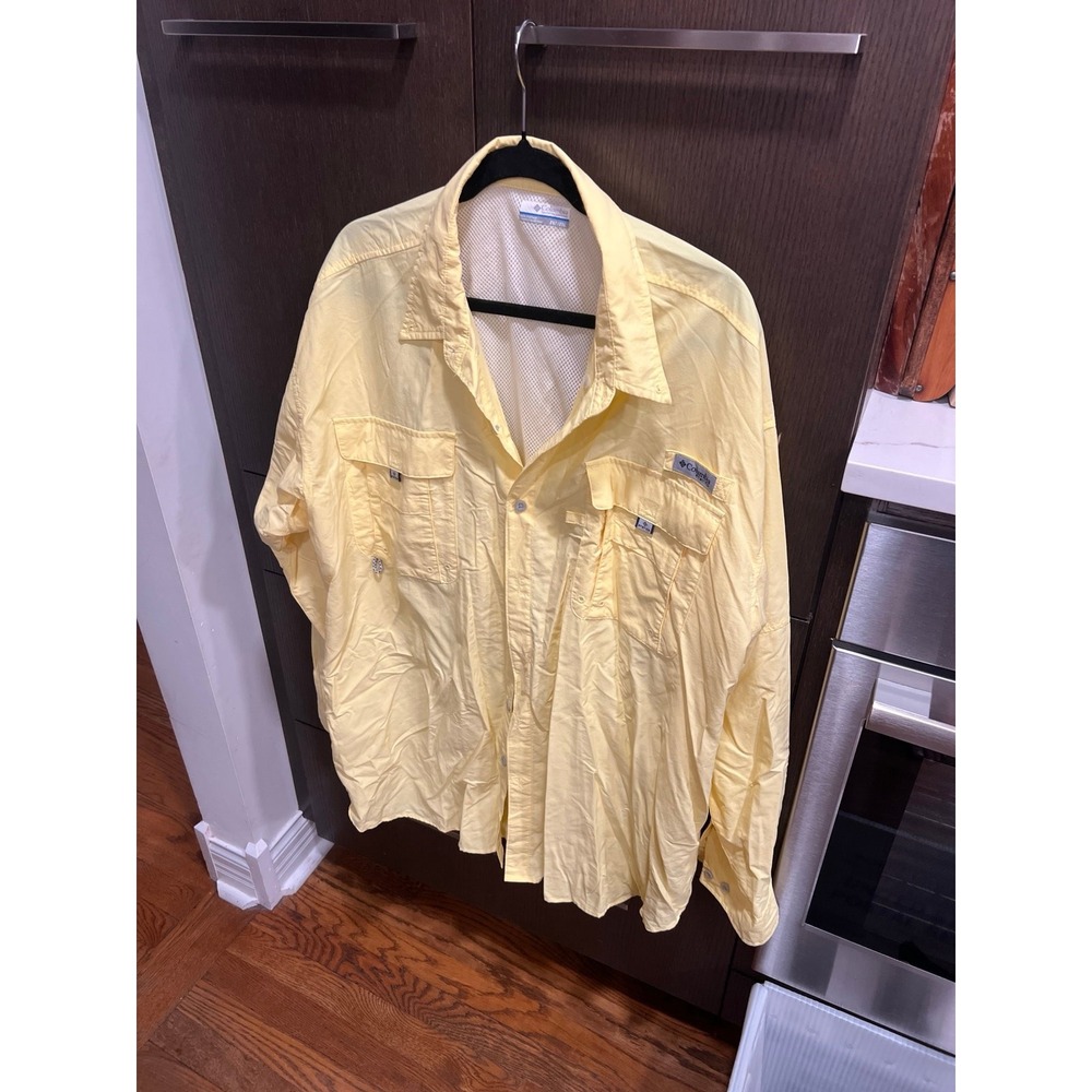 Columbia Performance Fishing Gear (PFG) shirt yellow long sleeve 2XL